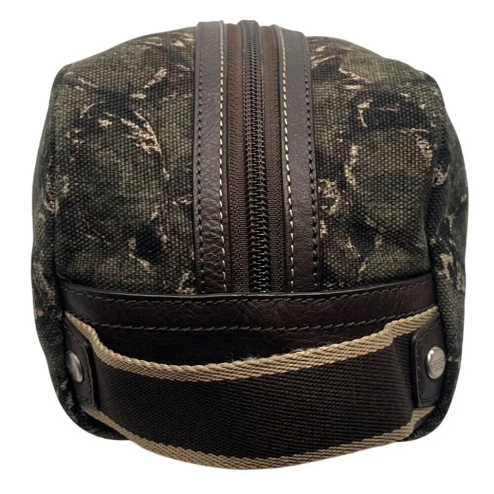 Coach 2013 Heritage Web Canvas & Leather Camo X-L F70583 Travel & Toiletry Tote - Picture 14 of 16